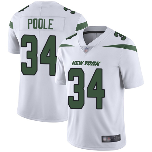 Jets #34 Brian Poole White Men's Stitched Football Vapor Untouchable Limited Jersey