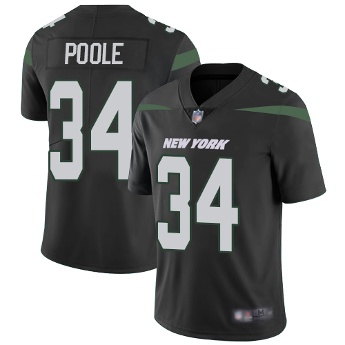 Jets #34 Brian Poole Black Alternate Men's Stitched Football Vapor Untouchable Limited Jersey