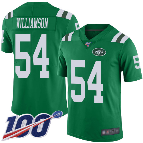Jets #54 Avery Williamson Green Men's Stitched Football Limited Rush 100th Season Jersey