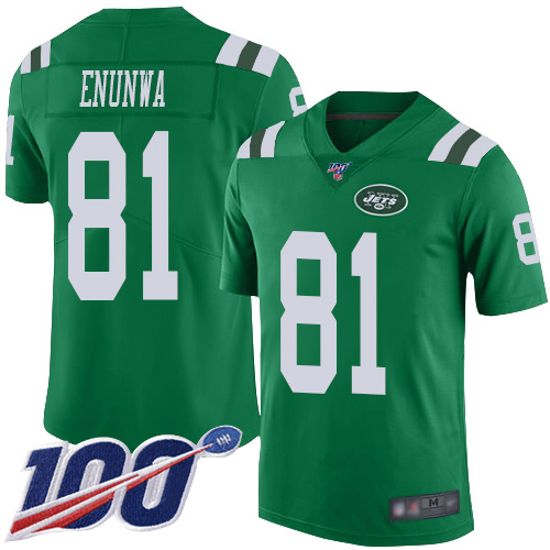 Jets #81 Quincy Enunwa Green Men's Stitched Football Limited Rush 100th Season Jersey