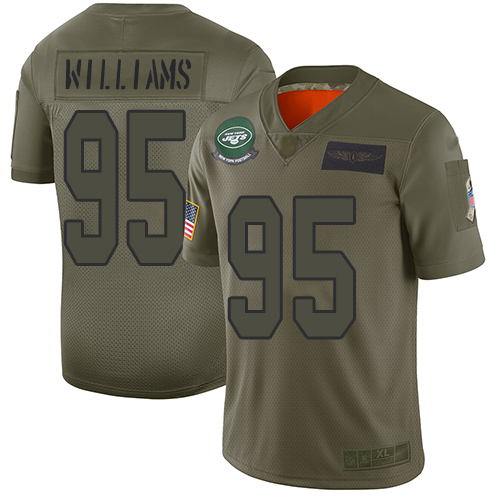 Jets #95 Quinnen Williams Camo Men's Stitched Football Limited 2019 Salute To Service Jersey