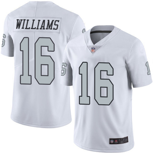 Raiders #16 Tyrell Williams White Men's Stitched Football Limited Rush Jersey