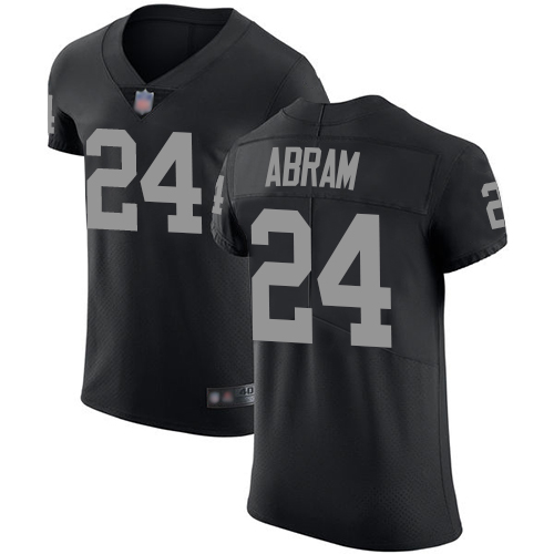 Raiders #24 Johnathan Abram Black Team Color Men's Stitched Football Vapor Untouchable Elite Jersey