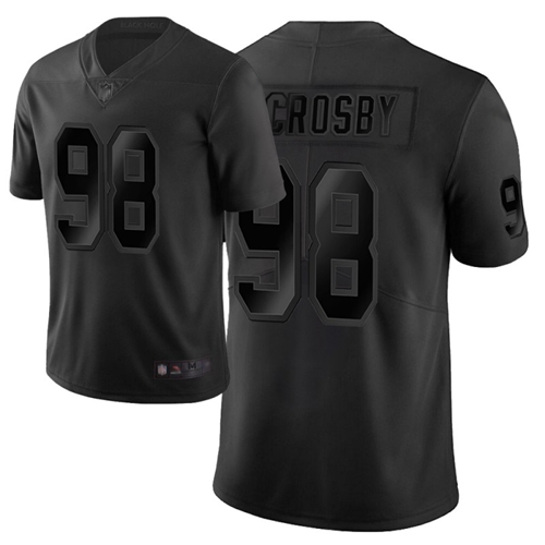 Raiders #98 Maxx Crosby Black Men's Stitched Football Limited City Edition Jersey