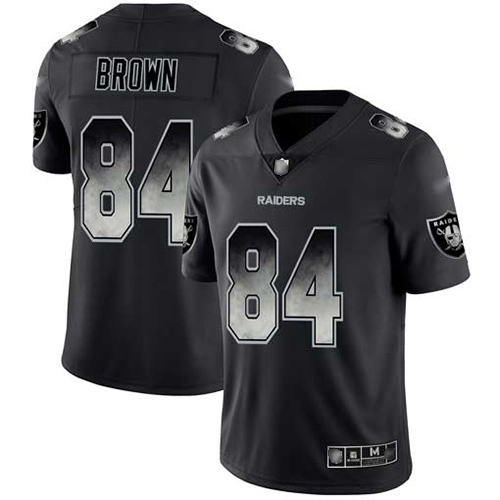 Raiders #84 Antonio Brown Black Men's Stitched Football Vapor Untouchable Limited Smoke Fashion Jersey