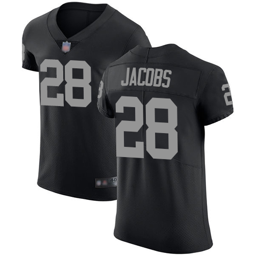 Nike Raiders #28 Josh Jacobs Black Team Color Men's Stitched NFL Vapor Untouchable Elite Jersey