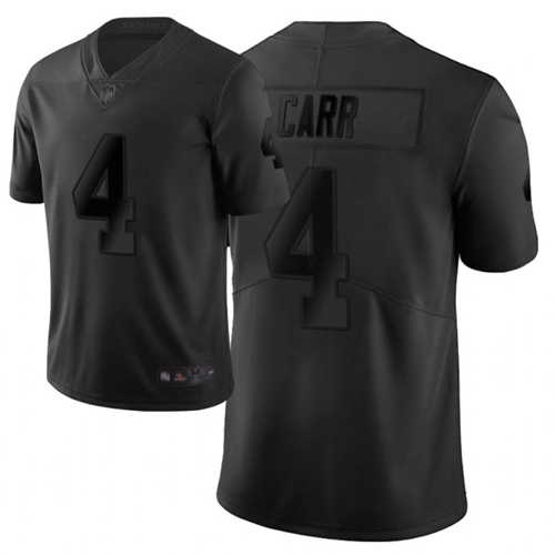 Raiders #4 Derek Carr Black Men's Stitched Football Limited City Edition Jersey
