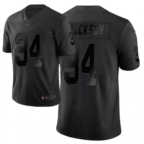 Raiders #34 Bo Jackson Black Men's Stitched Football Limited City Edition Jersey