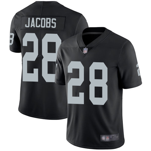Nike Raiders #28 Josh Jacobs Black Team Color Men's Stitched NFL Vapor Untouchable Limited Jersey