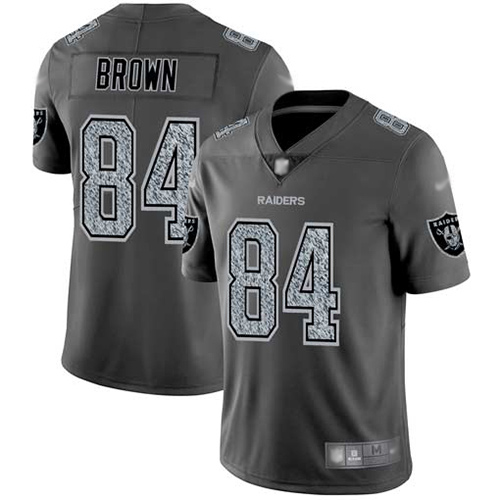 Raiders #84 Antonio Brown Gray Static Men's Stitched Football Vapor Untouchable Limited Jersey