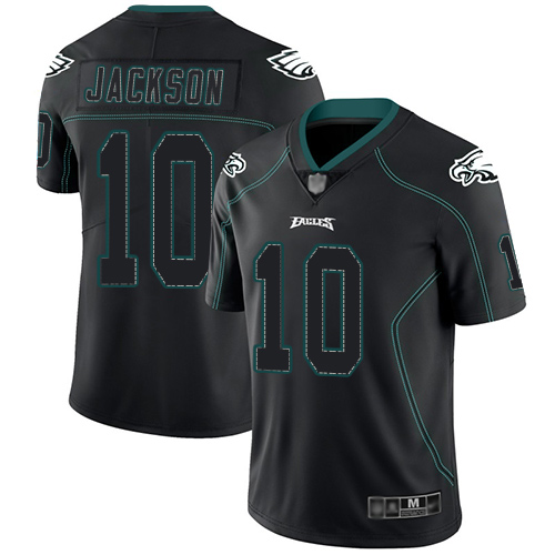 Eagles #10 DeSean Jackson Lights Out Black Men's Stitched Football Limited Rush Jersey