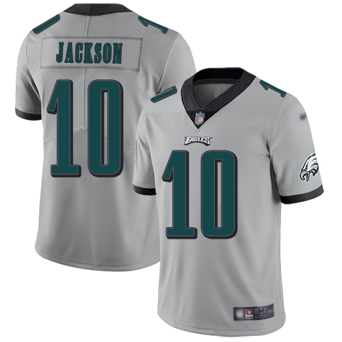 Eagles #10 DeSean Jackson Silver Men's Stitched Football Limited Inverted Legend Jersey
