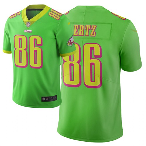 Eagles #86 Zach Ertz Green Men's Stitched Football Limited City Edition Jersey