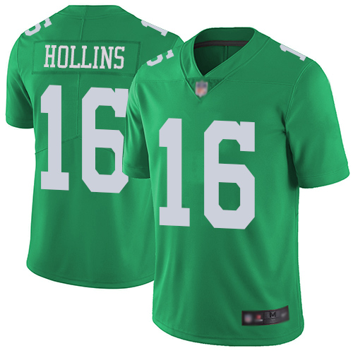Eagles #16 Mack Hollins Green Men's Stitched Football Limited Rush Jersey Eagles #16 Mack Hollins Green Men's Stitched Football Limited Rush Jersey