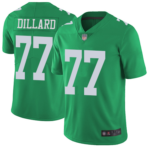 Eagles #77 Andre Dillard Green Men's Stitched Football Limited Rush Jersey