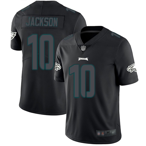 Eagles #10 DeSean Jackson Black Men's Stitched Football Limited Rush Impact Jersey