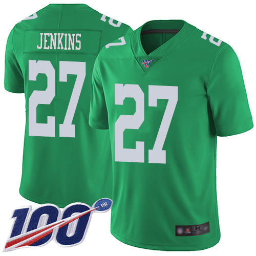 Eagles #27 Malcolm Jenkins Green Men's Stitched Football Limited Rush 100th Season Jersey