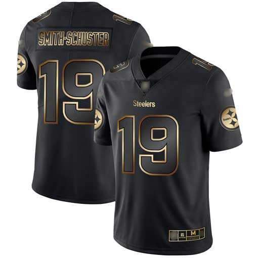 Steelers #19 JuJu Smith-Schuster Black/Gold Men's Stitched Football Vapor Untouchable Limited Jersey
