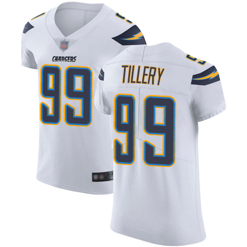 Nike Chargers #99 Jerry Tillery White Men's Stitched NFL Vapor Untouchable Elite Jersey