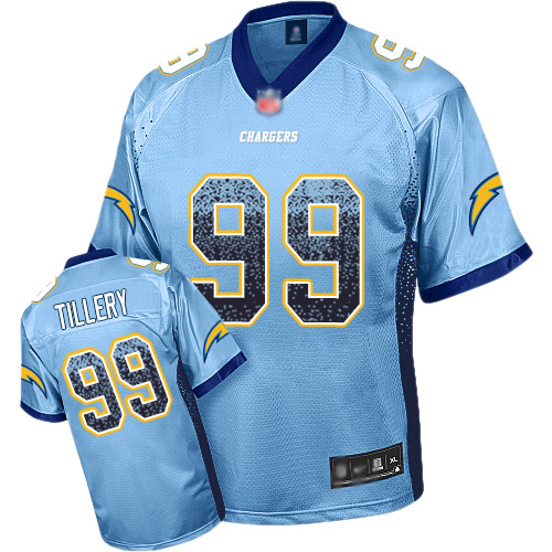 Chargers #99 Jerry Tillery Electric Blue Alternate Men's Stitched Football Elite Drift Fashion Jersey