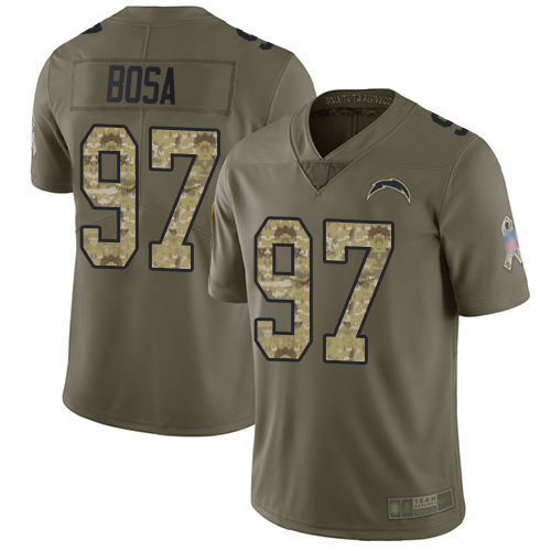 Chargers #97 Joey Bosa Olive/Camo Men's Stitched Football Limited 2017 Salute To Service Jersey