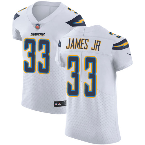 Chargers #33 Derwin James Jr White Men's Stitched Football Vapor Untouchable Elite Jersey