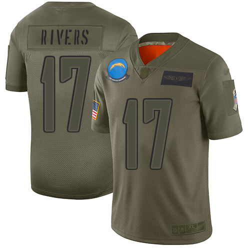 Chargers #17 Philip Rivers Camo Men's Stitched Football Limited 2019 Salute To Service Jersey
