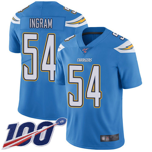 Chargers #54 Melvin Ingram Electric Blue Alternate Men's Stitched Football 100th Season Vapor Limited Jersey