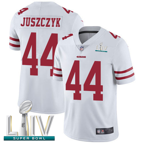 49ers #44 Kyle Juszczyk White Super Bowl LIV Bound Men's Stitched Football Vapor Untouchable Limited Jersey