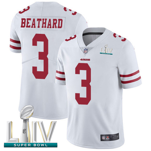 49ers #3 C.J. Beathard White Super Bowl LIV Bound Men's Stitched Football Vapor Untouchable Limited Jersey