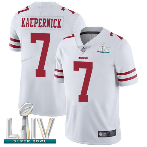 49ers #7 Colin Kaepernick White Super Bowl LIV Bound Men's Stitched Football Vapor Untouchable Limited Jersey