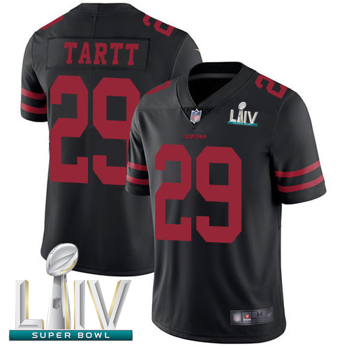 49ers #29 Jaquiski Tartt Black Alternate Super Bowl LIV Bound Men's Stitched Football Vapor Untouchable Limited Jersey