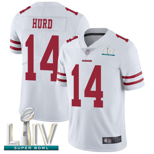 49ers #14 Jalen Hurd White Super Bowl LIV Bound Men's Stitched Football Vapor Untouchable Limited Jersey