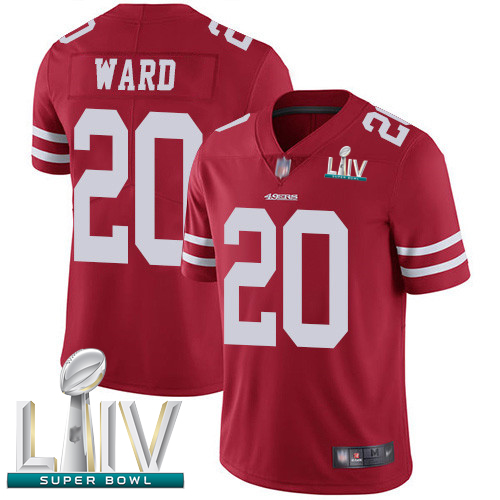 49ers #20 Jimmie Ward Red Team Color Super Bowl LIV Bound Men's Stitched Football Vapor Untouchable Limited Jersey