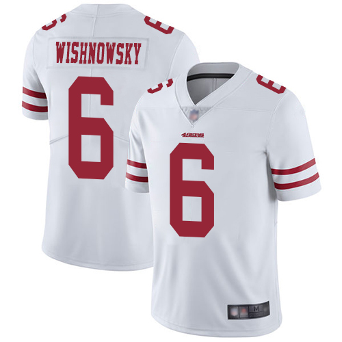 49ers #6 Mitch Wishnowsky White Men's Stitched Football Vapor Untouchable Limited Jersey 49ers #6 Mitch Wishnowsky White Men's Stitched Football Vapor Untouchable Limited Jersey