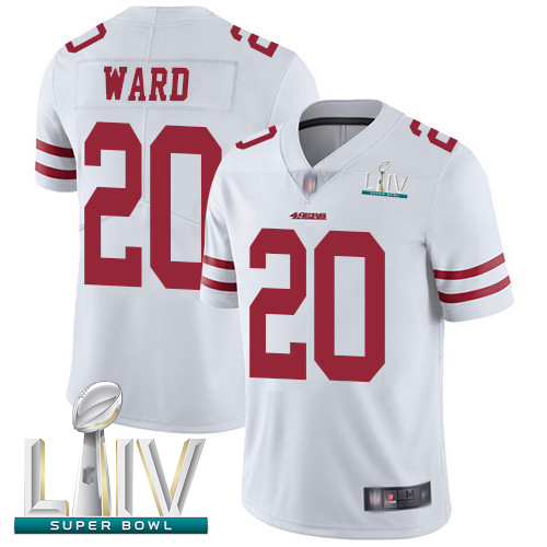 49ers #20 Jimmie Ward White Super Bowl LIV Bound Men's Stitched Football Vapor Untouchable Limited Jersey