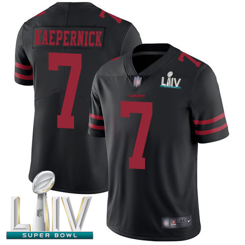 49ers #7 Colin Kaepernick Black Alternate Super Bowl LIV Bound Men's Stitched Football Vapor Untouchable Limited Jersey