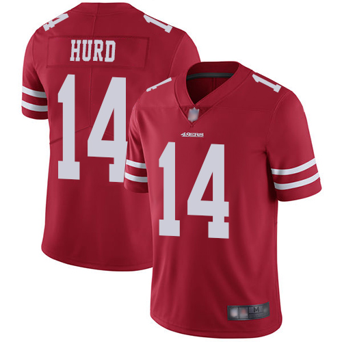 49ers #14 Jalen Hurd Red Team Color Men's Stitched Football Vapor Untouchable Limited Jersey