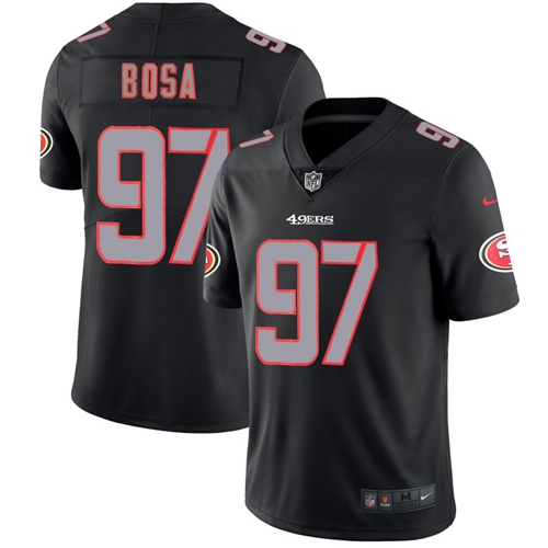 49ers #97 Nick Bosa Black Men's Stitched Football Limited Rush Impact Jersey