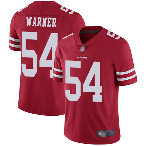 49ers #54 Fred Warner Red Team Color Men's Stitched Football Vapor Untouchable Limited Jersey