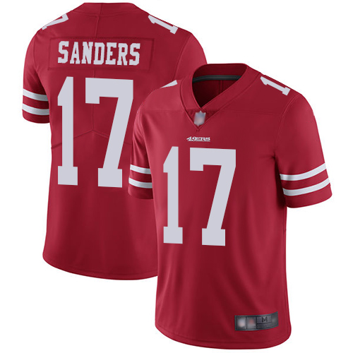 49ers #17 Emmanuel Sanders Red Team Color Men's Stitched Football Vapor Untouchable Limited Jersey