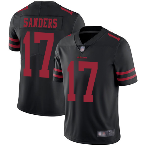 49ers #17 Emmanuel Sanders Black Alternate Men's Stitched Football Vapor Untouchable Limited Jersey