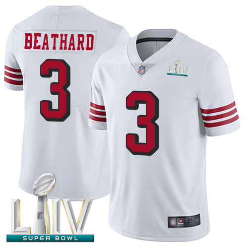 49ers #3 C.J. Beathard White Rush Super Bowl LIV Bound Men's Stitched Football Vapor Untouchable Limited Jersey
