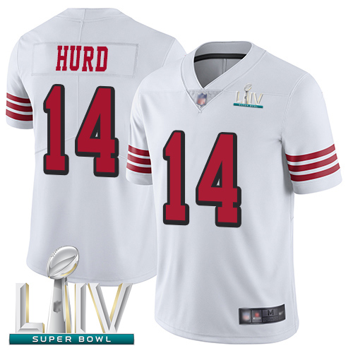 49ers #14 Jalen Hurd White Rush Super Bowl LIV Bound Men's Stitched Football Vapor Untouchable Limited Jersey