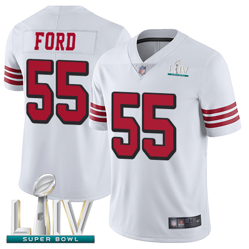 49ers #55 Dee Ford White Rush Super Bowl LIV Bound Men's Stitched Football Vapor Untouchable Limited Jersey