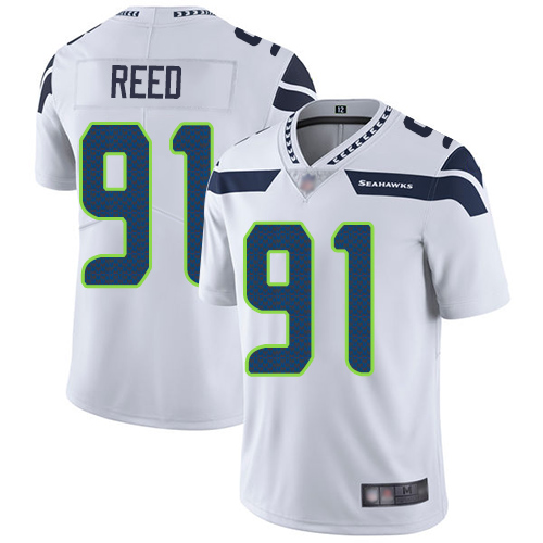 Seahawks #91 Jarran Reed White Men's Stitched Football Vapor Untouchable Limited Jersey