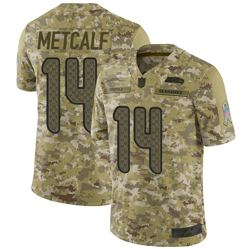 Seahawks #14 D.K. Metcalf Camo Men's Stitched Football Limited 2018 Salute To Service Jersey Seahawks #14 D.K. Metcalf Camo Men's Stitched Football Limited 2018 Salute To Service Jersey
