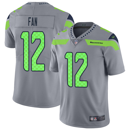 Seahawks #12 Fan Gray Men's Stitched Football Limited Inverted Legend Jersey Seahawks #12 Fan Gray Men's Stitched Football Limited Inverted Legend Jersey