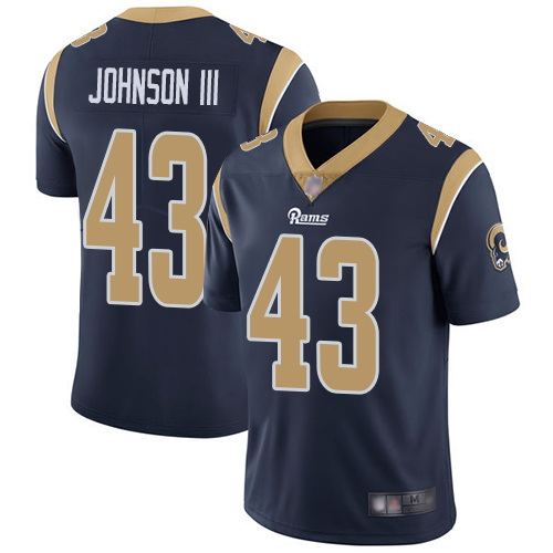 Rams #43 John Johnson III Navy Blue Team Color Men's Stitched Football Vapor Untouchable Limited Jersey