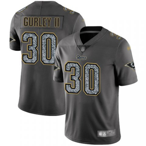 Rams #30 Todd Gurley II Gray Static Men's Stitched Football Vapor Untouchable Limited Jersey